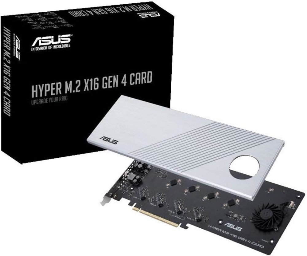 ASUS Hyper M.2 X16カード、EZDIY-FAB Quad M.2 PCIe 4.0/3.0 X16 拡張カード M.2 NVMe SSDが最大4枚を増設できるPCI-Expressカードの導入検討